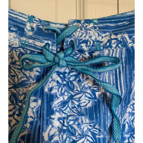 The North Face shorts size 8 women's blue botanical print - Picture 4 of 6